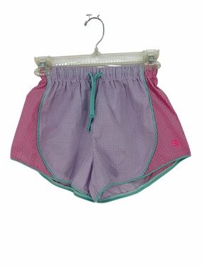 SET Active Elise Pink & Purple Colorblock Athletic Shorts with Mint Trim NWT